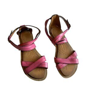 Clarks Billie Jazz Pink Ankle Strappy Sandals Women Size 6.5 Summer Vacation